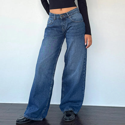 Women’s Loose Wide Leg Cargo Denim Pants 2025