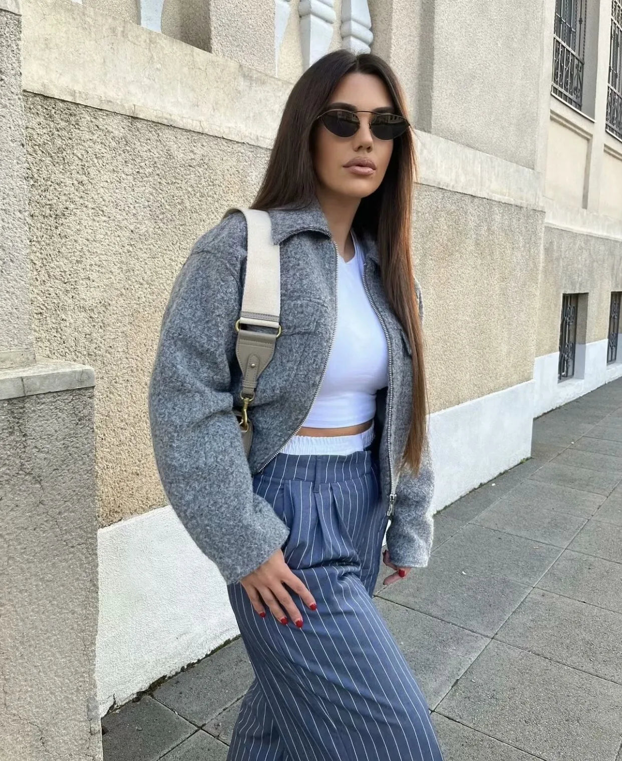 Winter Tweed Fleece Jacket for Women