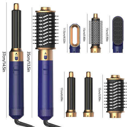 6-in-1 Ionic Hot Air Brush Hair Styler & Blow Dryer with Detachable Heads