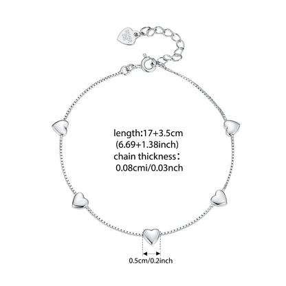 Adjustable Heart Bracelet