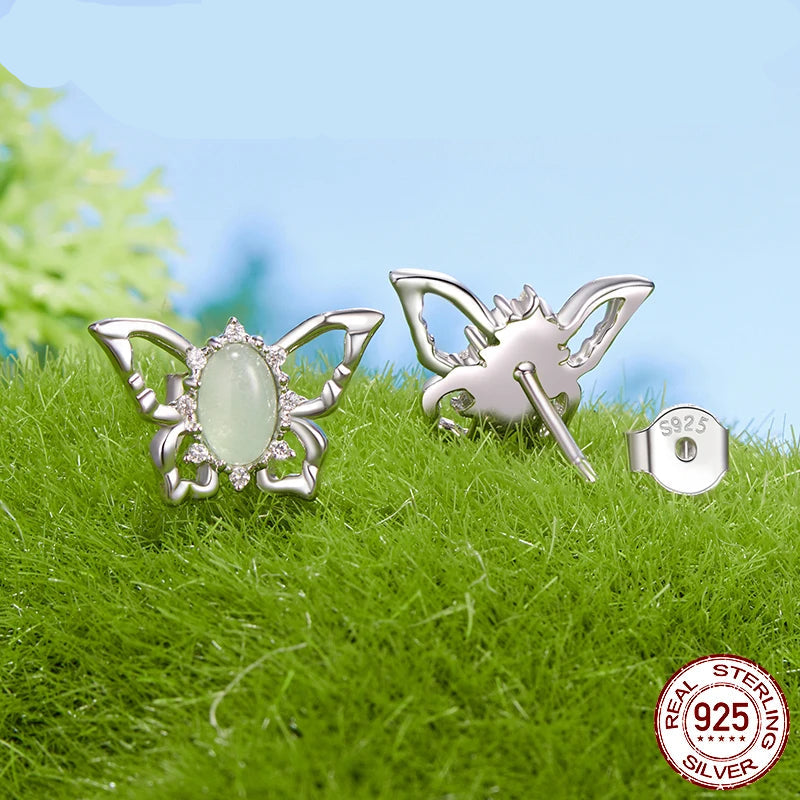 JEW003ER   925 Sterling Silver Cute Butterfly Stud Earrings - Klixstore