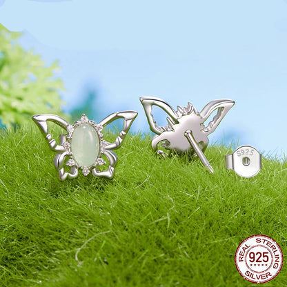 JEW003ER   925 Sterling Silver Cute Butterfly Stud Earrings - Klixstore
