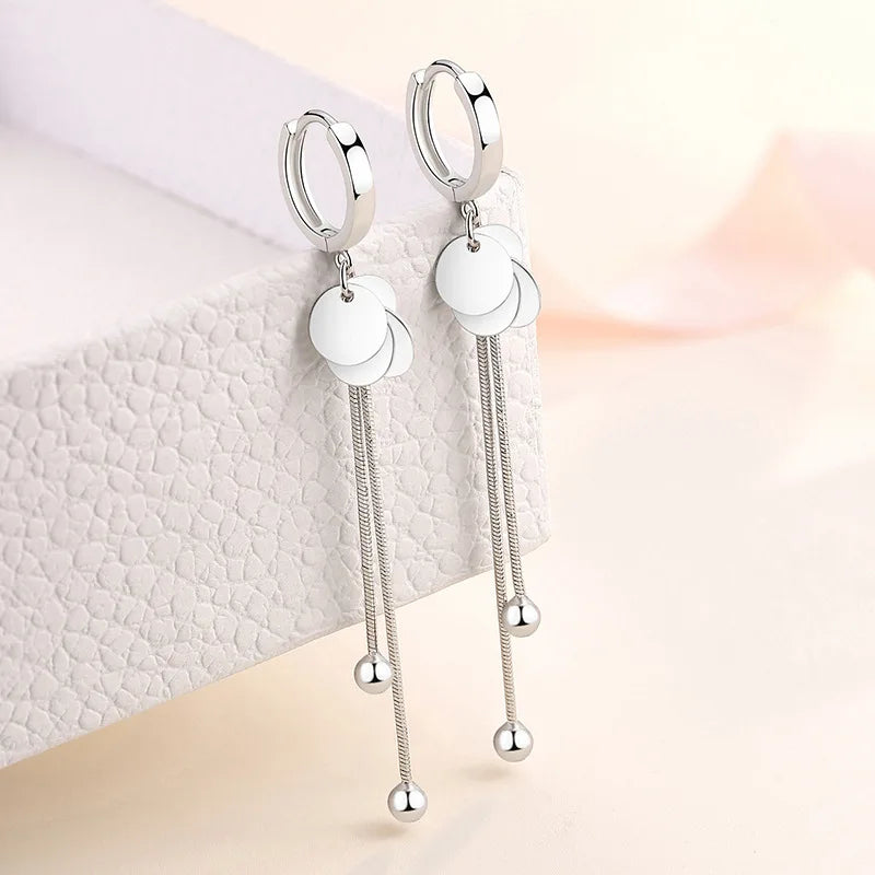 925 Sterling Silver Charm Hoop Earrings