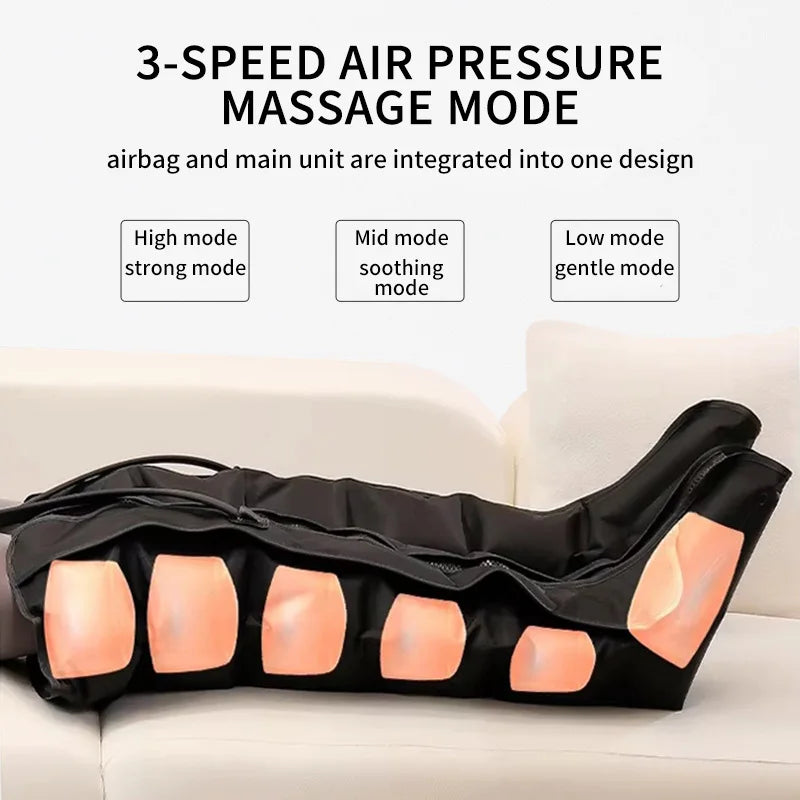 Electric Air Pressure Leg & Calf Massager with Remote Control
