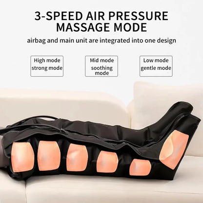 Electric Air Pressure Leg & Calf Massager with Remote Control