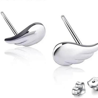 925 Silver Classic Wing Stud Earrings