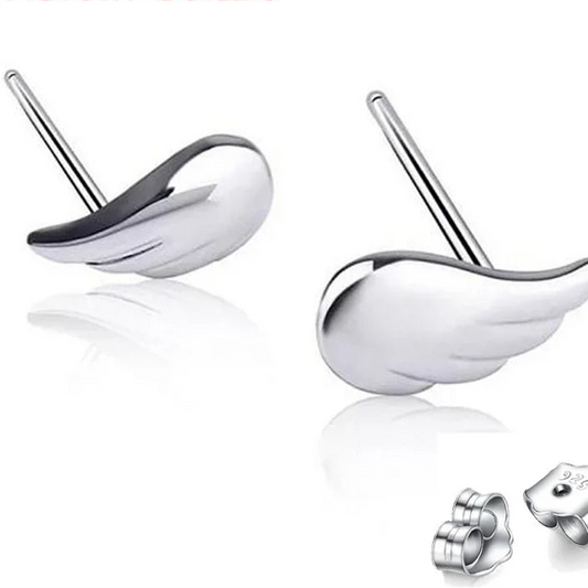 925 Silver Classic Wing Stud Earrings