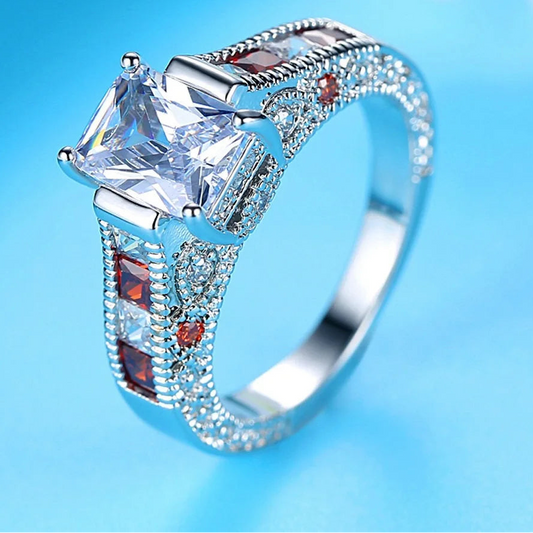 Genuine 925 Sterling Silver Wedding Ring for Women