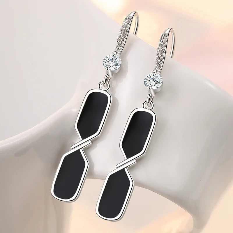 925 Sterling Silver Charm Hoop Earrings
