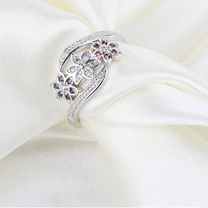  925 Sterling Silver Tree Design Ring for Women