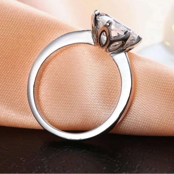 925 Sterling Silver Cubic Zirconia Engagement Ring