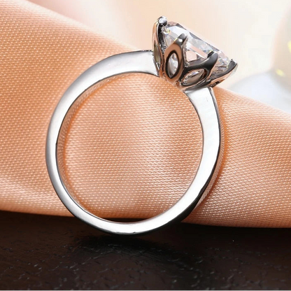 925 Sterling Silver Cubic Zirconia Engagement Ring