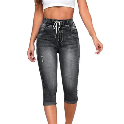 Short Jeans Pants Leggings   Breeches High Waist