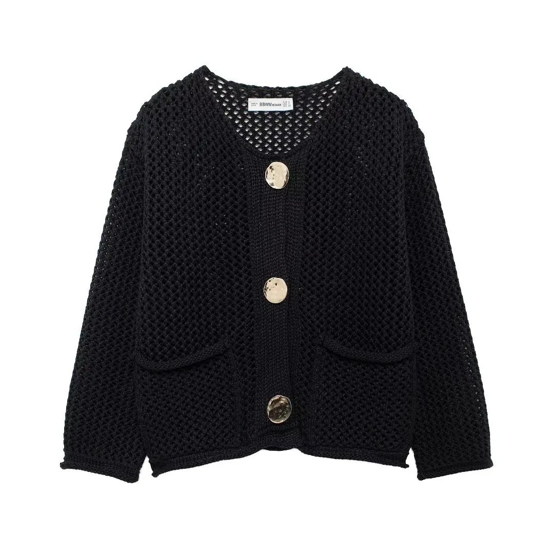 Knitted Button Cardigan for Women