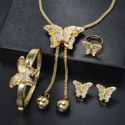 4PCS Butterfly Jewelry Set