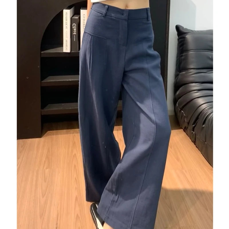 High Waist Wide Leg Linen Pants for Women