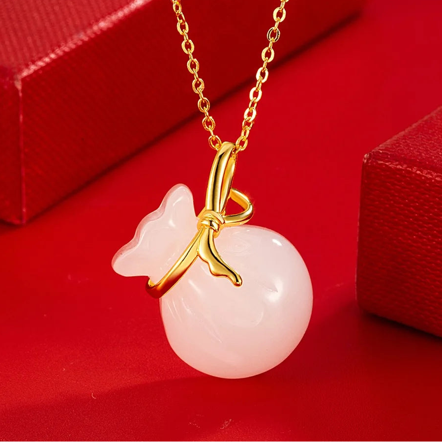 925 Sterling Silver Lucky Bag Pendant Necklace for Women