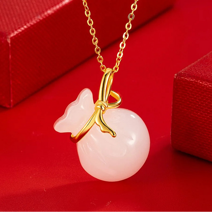 925 Sterling Silver Lucky Bag Pendant Necklace for Women