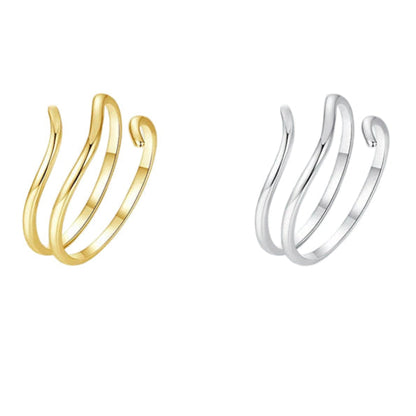 JEW028R    Minimalist Multi-layer Adjustable Ring, 925 Sterling - Klixstore