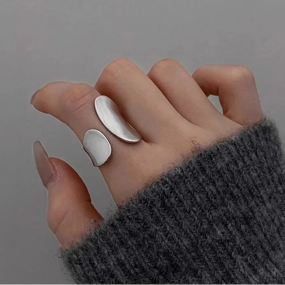 Original 925 Sterling Silver Wide Opening Wedding Ring for Women