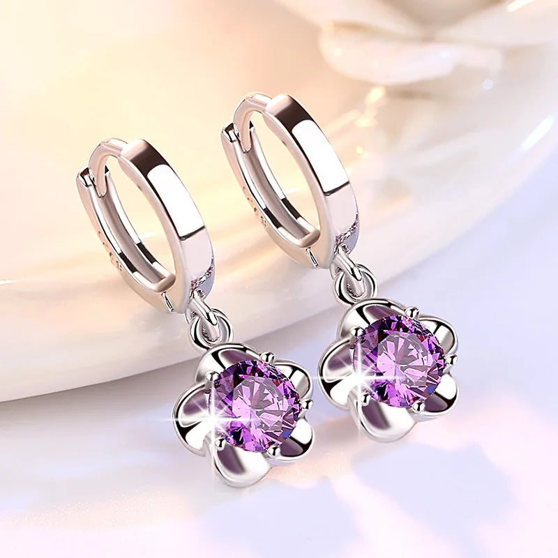 925 Sterling Silver Double Hoop Earrings