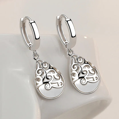 925 Sterling Silver Charm Hoop Earrings