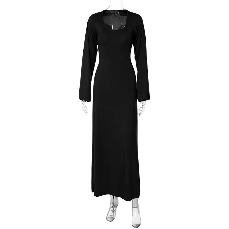 CLO054DJ
Women Fashion Long Sleeve Lace-up Tunics Long Dress 2025 Autumn Office Lady High Waist Bandage Solid Party Dresses High Street - Klixstore