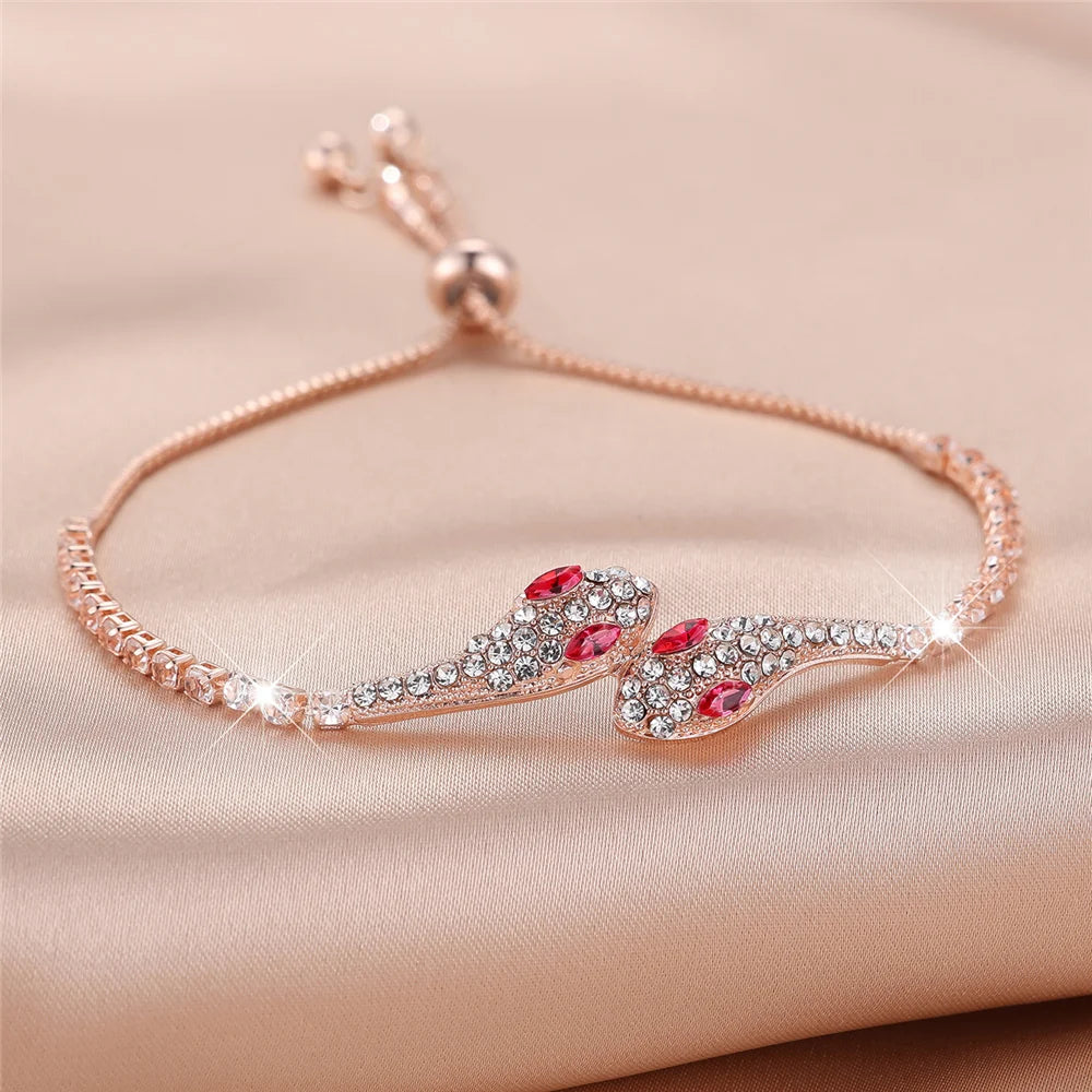 Zircon Snake Charm Bracelet
