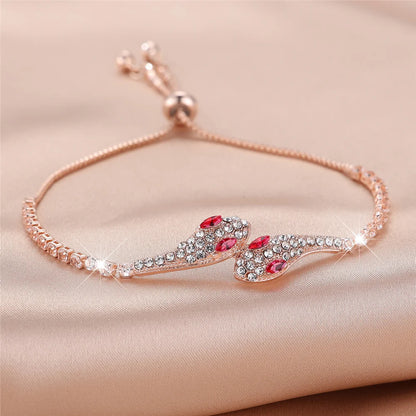 Zircon Snake Charm Bracelet