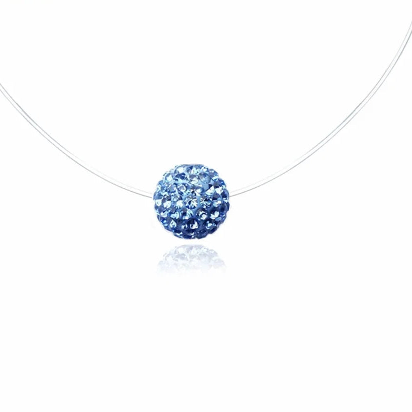 Crystal Pendant Transparent Line Necklace for Women