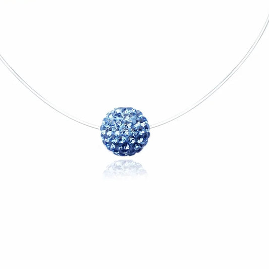 Crystal Pendant Transparent Line Necklace for Women