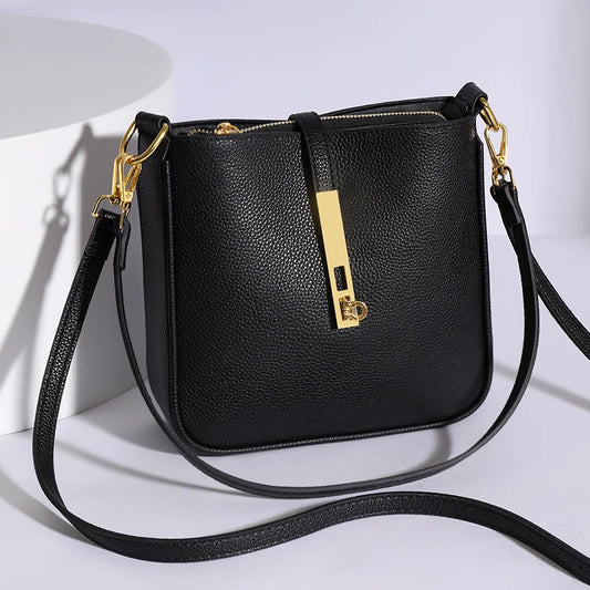 Women's 100% Cowhide Leather Shoulder Tote Bag
