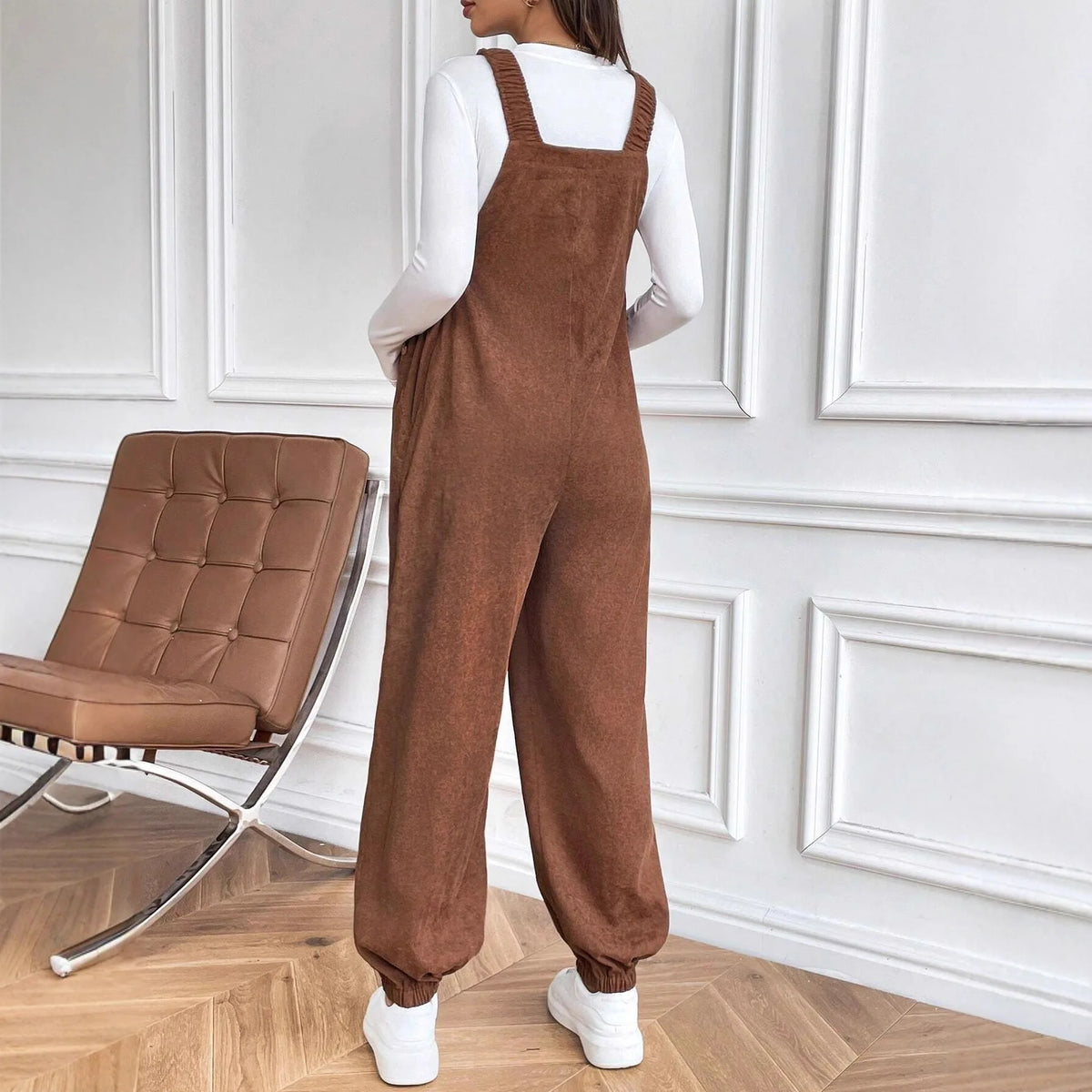 Adjustable Maternity Corduroy Overalls