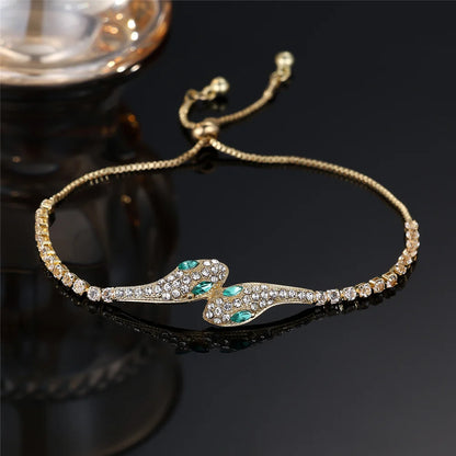Zircon Snake Charm Bracelet