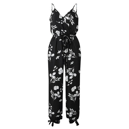 Bohemian Floral Print Summer Jumpsuit