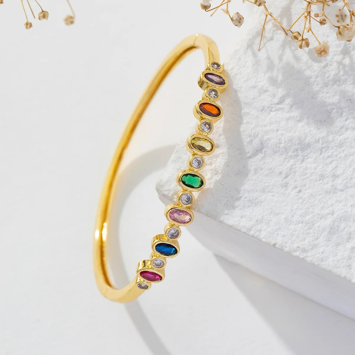 Micro Inlaid Zircon Bangle