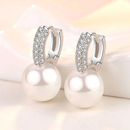 925 Sterling Silver Charm Hoop Earrings