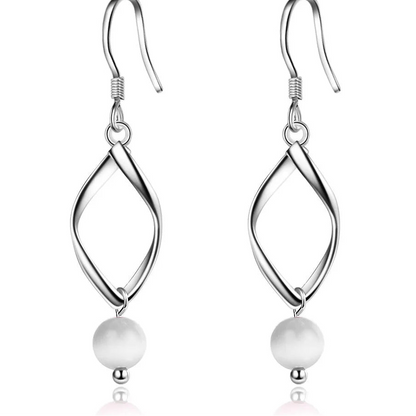 925 Sterling Silver Leaf Dangle Earrings for Women