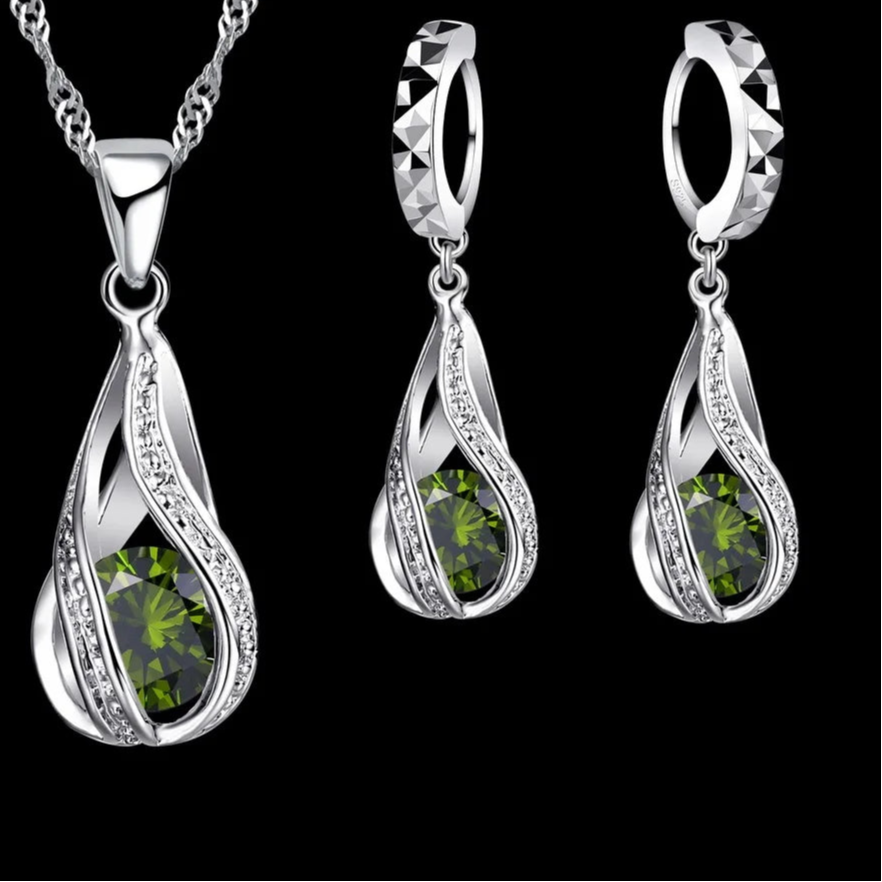 Silver Bridal Jewelry Sets