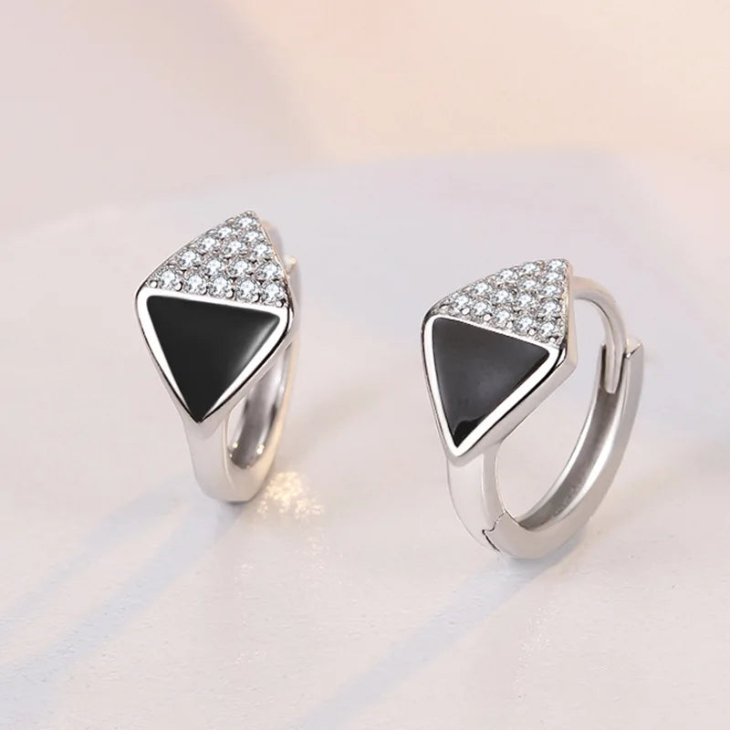 925 Sterling Silver Original Charm Double Hoop Earrings