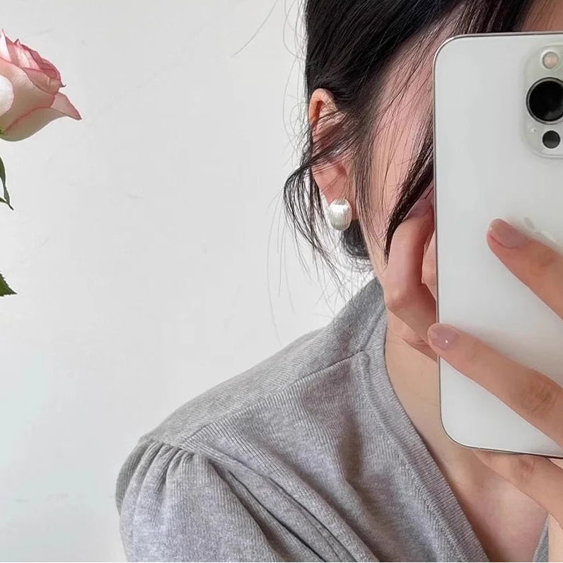 925 Sterling Silver Geometric Hoop Earrings for Women