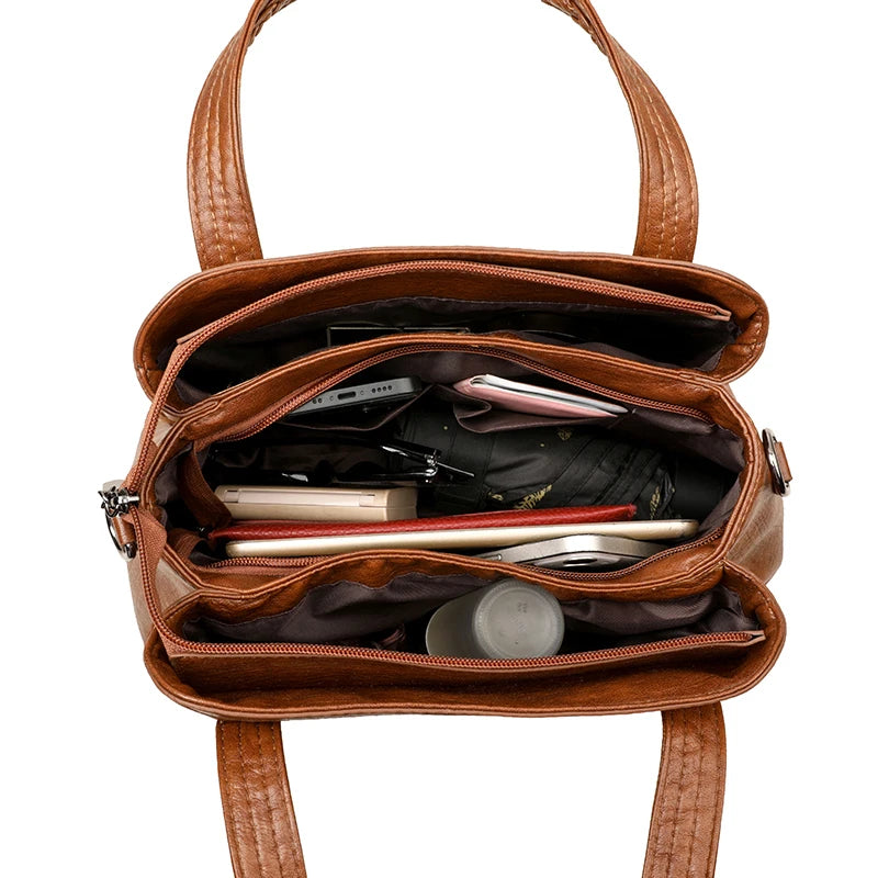 Women's PU Leather Multiway Handbag