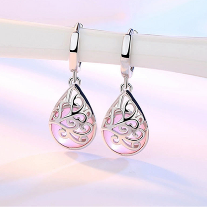 925 Silver Vintage Water Drop Earrings