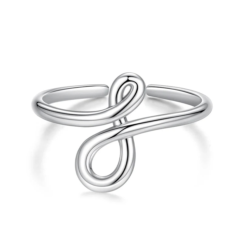 Silver Infinite Sleek Open Ring