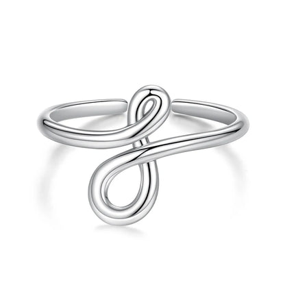 Silver Infinite Sleek Open Ring