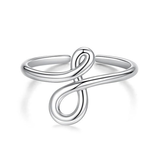 Silver Infinite Sleek Open Ring
