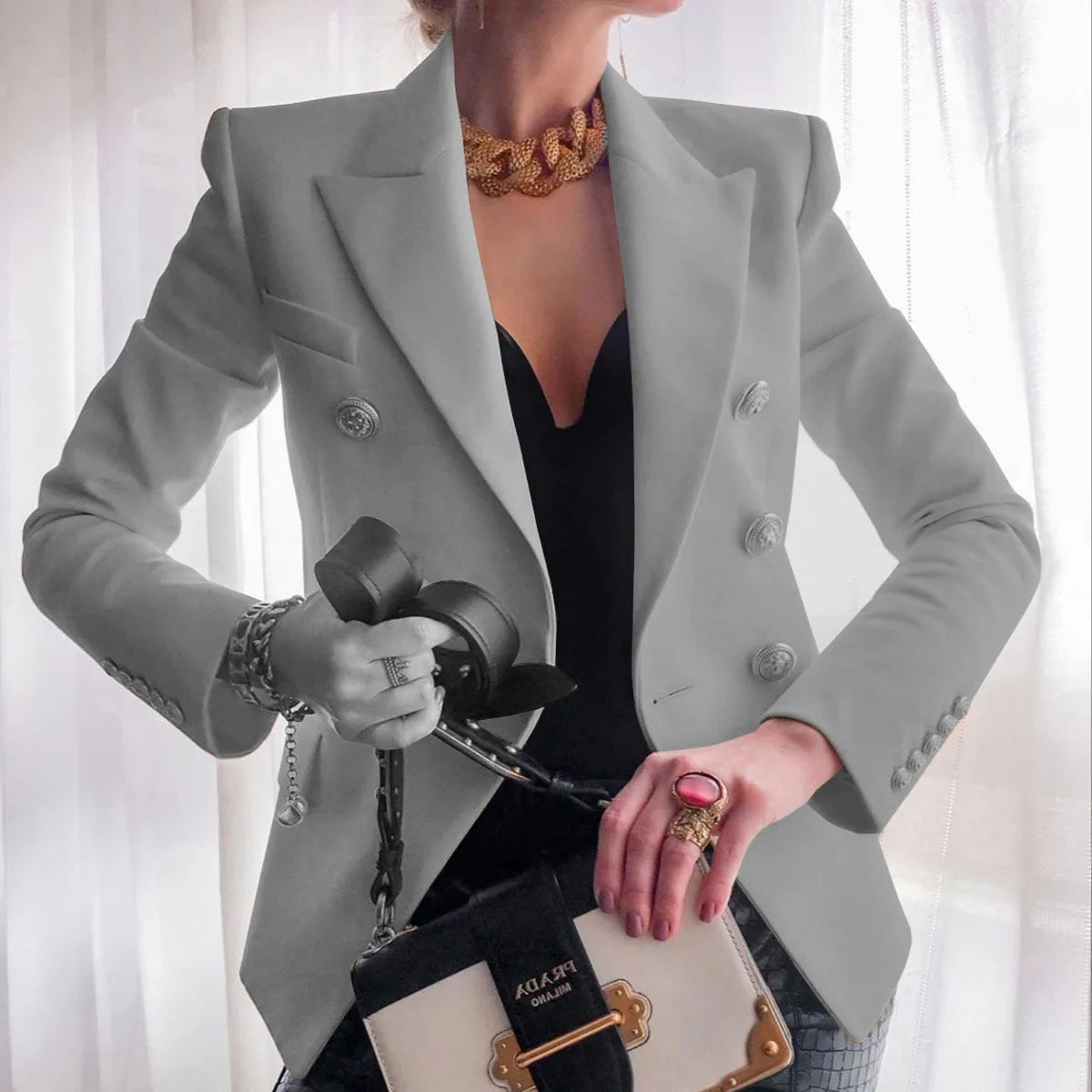 Women’s Elegant Double-Breasted  Blazer