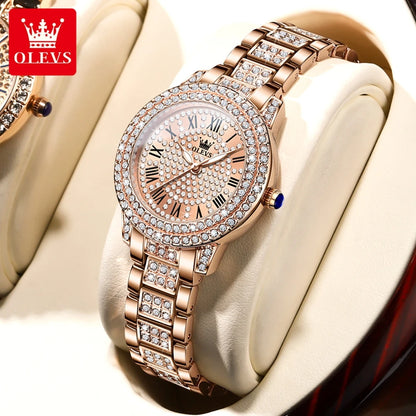Diamond Quartz Watch for Women Set Gift