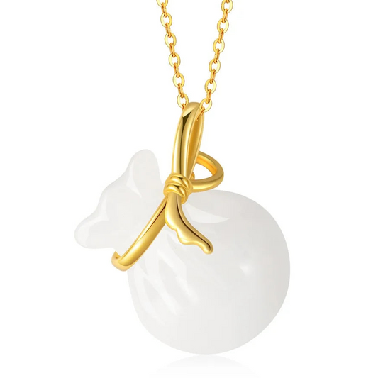 925 Sterling Silver Lucky Bag Pendant Necklace for Women