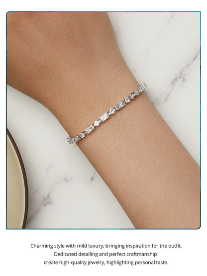 Luxury Adjustable Square Zircon Chain Bracelet